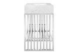 EEI-6105-WHI-SLV Gridiron 30" Bathroom Vanity By Modway
