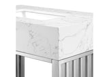 EEI-6105-WHI-SLV Gridiron 30" Bathroom Vanity By Modway