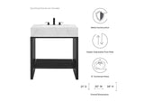 EEI-6106-WHI-BLK Gridiron 30" Bathroom Vanity By Modway