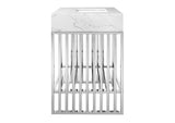 EEI-6107-WHI-SLV Gridiron 36" Bathroom Vanity By Modway