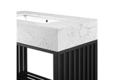 EEI-6108-WHI-BLK Gridiron 36" Bathroom Vanity By Modway