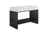 EEI-6110-WHI-BLK Gridiron 48" Bathroom Vanity By Modway