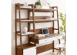EEI-6111-WAL-WHI Bixby 2-Piece Wood Office Desk And Bookshelf By Modway