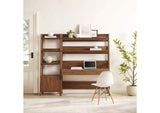 EEI-6111-WAL Bixby 2-Piece Wood Office Desk And Bookshelf By Modway