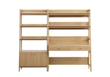 EEI-6112-OAK Bixby 2-Piece Wood Office Desk And Bookshelf By Modway