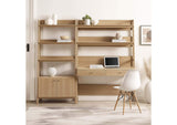 EEI-6112-OAK Bixby 2-Piece Wood Office Desk And Bookshelf By Modway