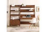EEI-6112-WAL Bixby 2-Piece Wood Office Desk And Bookshelf By Modway
