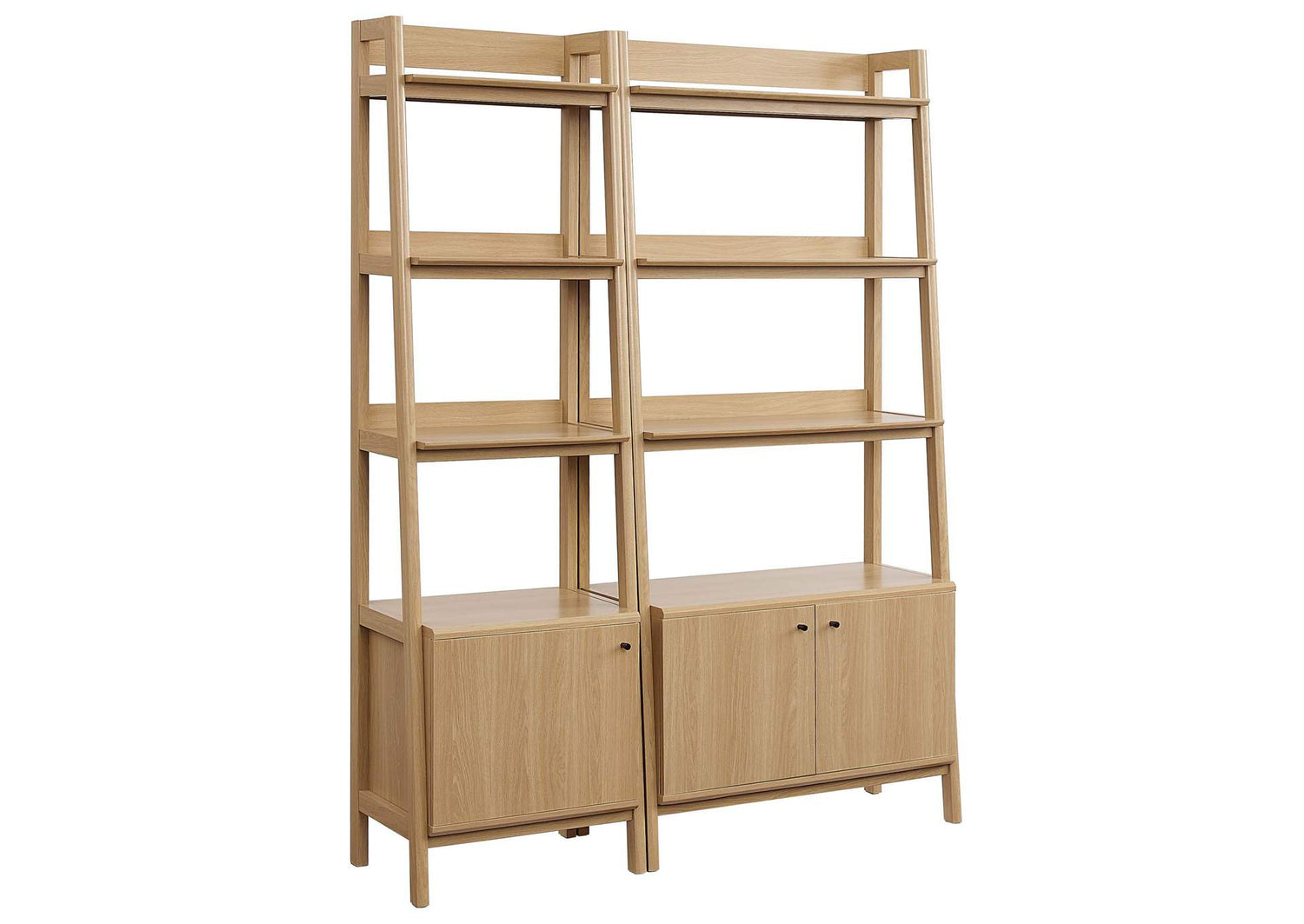 EEI-6113-OAK Bixby Wood Bookshelves Set Of 2 By Modway