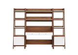 EEI-6114-WAL-WHI Bixby 3-Piece Wood Office Desk And Bookshelf By Modway
