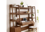 EEI-6114-WAL Bixby 3-Piece Wood Office Desk And Bookshelf By Modway