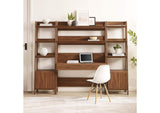 EEI-6114-WAL Bixby 3-Piece Wood Office Desk And Bookshelf By Modway