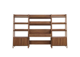 EEI-6115-WAL Bixby 3-Piece Wood Office Desk And Bookshelf By Modway