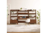 EEI-6115-WAL Bixby 3-Piece Wood Office Desk And Bookshelf By Modway