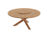 EEI-6118-LGR-GRG Wellspring 5 Piece Outdoor Patio Teak Wood Dining Set By Modway