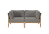 EEI-6119-GRY-GPH Clearwater Outdoor Patio Teak Wood Loveseat By Modway