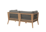 EEI-6119-GRY-GPH Clearwater Outdoor Patio Teak Wood Loveseat By Modway