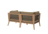 EEI-6119-GRY-LBR Clearwater Outdoor Patio Teak Wood Loveseat By Modway