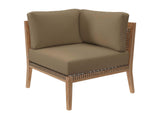 EEI-6119-GRY-LBR Clearwater Outdoor Patio Teak Wood Loveseat By Modway