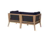 EEI-6119-GRY-NAV Clearwater Outdoor Patio Teak Wood Loveseat By Modway