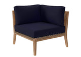 EEI-6120-GRY-NAV Clearwater Outdoor Patio Teak Wood Sofa By Modway