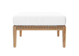 EEI-6121-GRY-WHI Clearwater 4-Piece Outdoor Patio Teak Wood Sectional Sofa By Modway