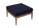EEI-6122-GRY-NAV Clearwater 6-Piece Outdoor Patio Teak Wood Sectional Sofa By Modway
