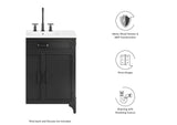 EEI-6128-BLK-WAL Steamforge 30" Bathroom Vanity Cabinet - Sink Basin Not Included - By Modway