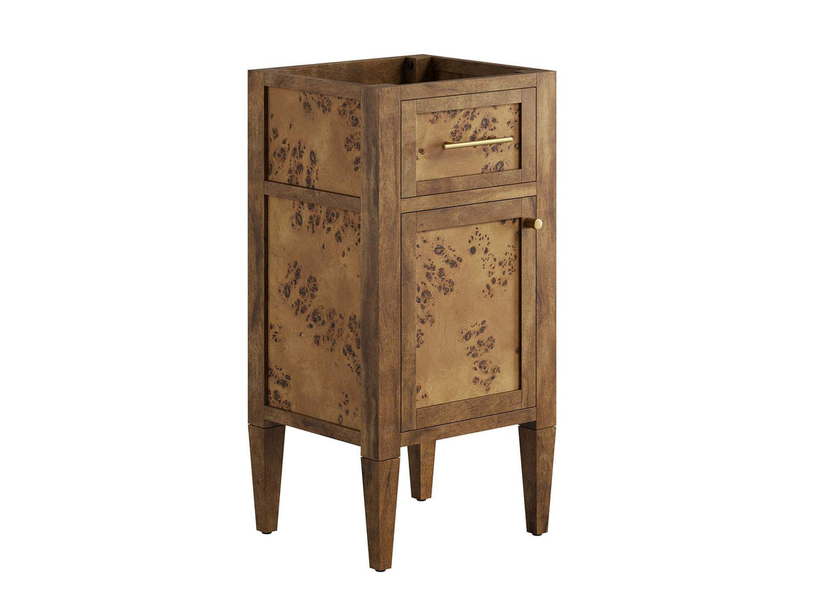 EEI-6136-BRN Elysian 18" Wood Bathroom Vanity Cabinet - Sink Basin Not Included - By Modway