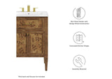 EEI-6137-BRN Elysian 24" Wood Bathroom Vanity Cabinet - Sink Basin Not Included - By Modway