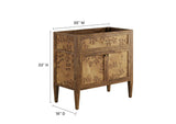 EEI-6139-BRN Elysian 36" Wood Bathroom Vanity Cabinet - Sink Basin Not Included - By Modway