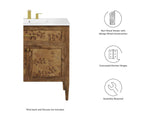 EEI-6139-BRN Elysian 36" Wood Bathroom Vanity Cabinet - Sink Basin Not Included - By Modway