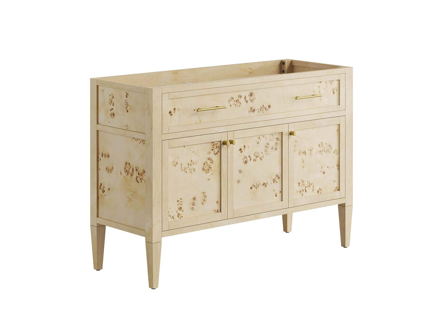 EEI-6140-BUR Elysian 48" Wood Bathroom Vanity Cabinet - Sink Basin Not Included - By Modway