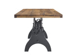 EEI-6149-BLK-NAT Genuine 96" Crank Adjustable Height Dining And Conference Table By Modway