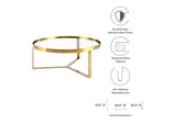 EEI-6153-GLD Relay Coffee Table By Modway