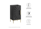 EEI-6159-BLK Awaken 18" Bathroom Vanity Cabinet By Modway