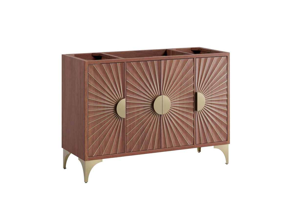 EEI-6168-WAL Daylight 48" Single Sink Compatible - Not Included - Bathroom Vanity Cabinet By Modway