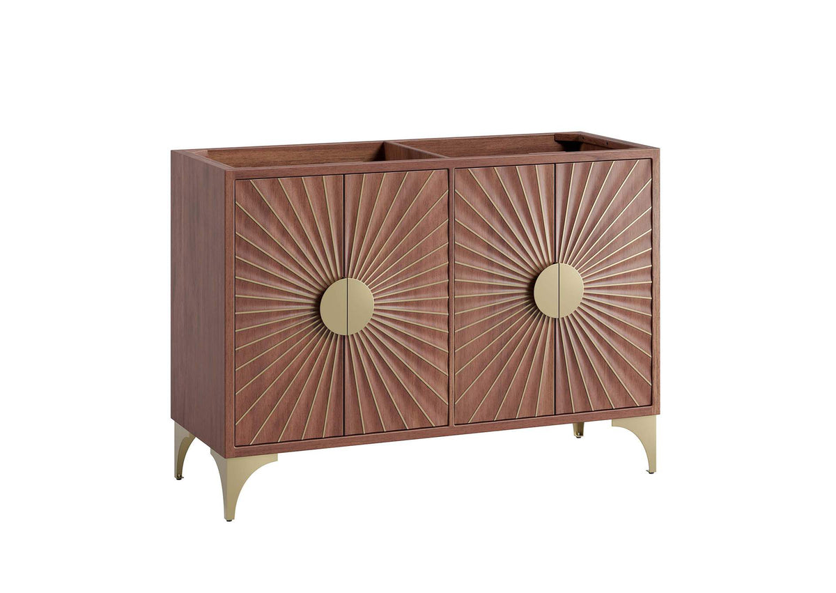 EEI-6169-WAL Daylight 48" Double Sink Compatible - Not Included - Bathroom Vanity Cabinet By Modway
