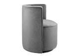 EEI-6222-GRY Della Performance Velvet Fabric Swivel Chair By Modway