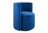EEI-6222-NAV Della Performance Velvet Fabric Swivel Chair By Modway