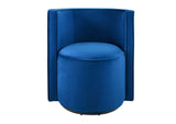 EEI-6222-NAV Della Performance Velvet Fabric Swivel Chair By Modway