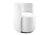 EEI-6222-WHI Della Performance Velvet Fabric Swivel Chair By Modway
