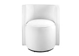 EEI-6222-WHI Della Performance Velvet Fabric Swivel Chair By Modway