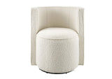 EEI-6223-IVO Della Boucle Fabric Swivel Chair By Modway