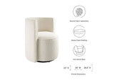 EEI-6223-IVO Della Boucle Fabric Swivel Chair By Modway