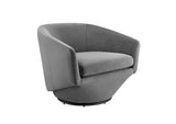 EEI-6224-GRY Series Performance Velvet Fabric Swivel Chair By Modway