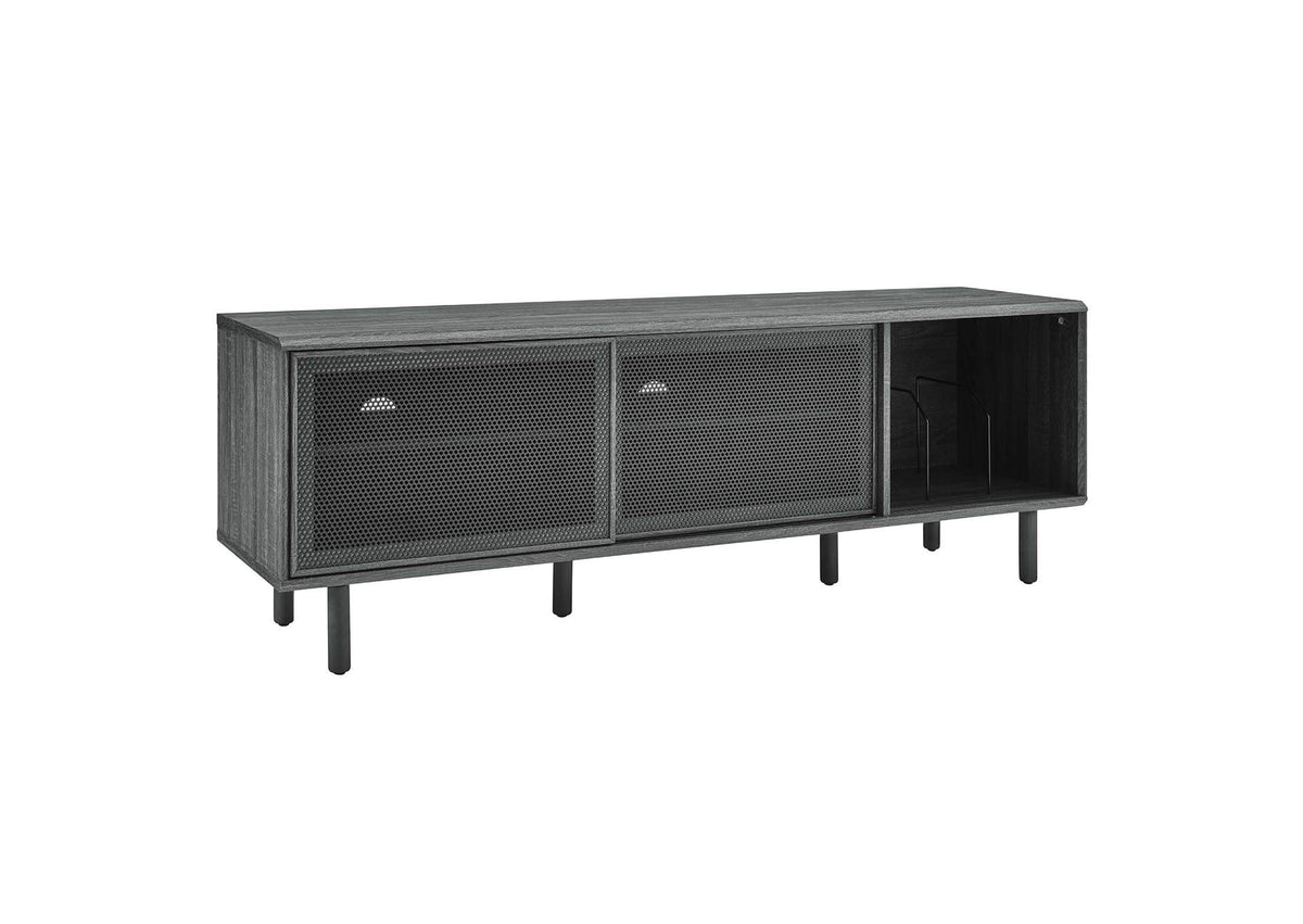 EEI-6236-CHA Kurtis 67" TV And Vinyl Record Stand By Modway