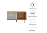 EEI-6236-OAK Kurtis 67" TV And Vinyl Record Stand By Modway