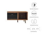 EEI-6236-WAL Kurtis 67" TV And Vinyl Record Stand By Modway