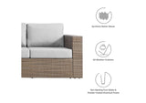 EEI-6245-CAP-GRY Convene Outdoor Patio Sofa By Modway