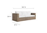 EEI-6245-CAP-WHI Convene Outdoor Patio Sofa By Modway
